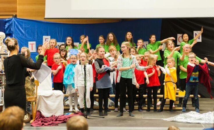Die Kinder waren mit großer Begeisterung bei der Sache! Fotos: Haslinger