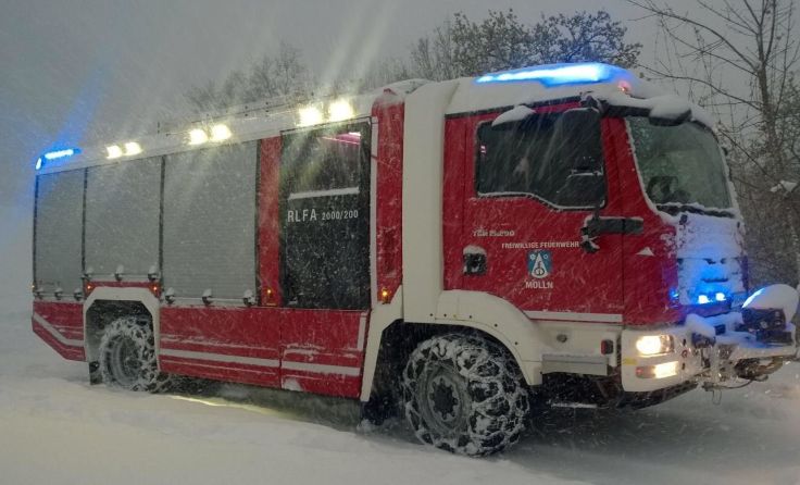 Die FF Molln war mit Schneeketten unterwegs. Fotos: FF Molln