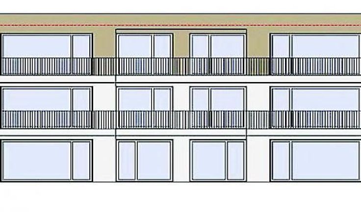 Südwest-Ansicht: Die attraktive Wohnanlage in der Schlossparkstraße 1 