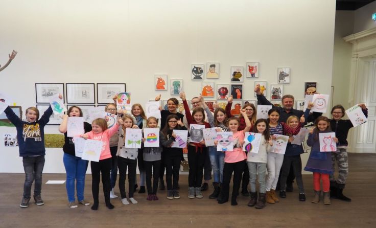 Ein Illustrations-Workshop im MKH war Teil des Projekts.