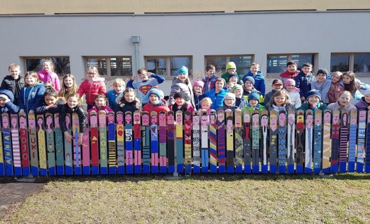 Der Zaun für die Ruhezone wurde natürlich von den Kindern gestaltet. Foto: VS Thalheim