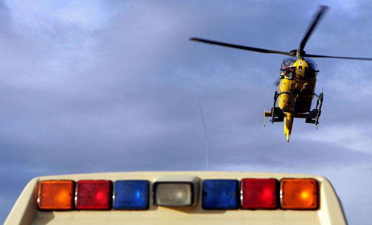 Der schwer verletzte Lenker wurde in das UKH Linz geflogen. Foto: Weihbold