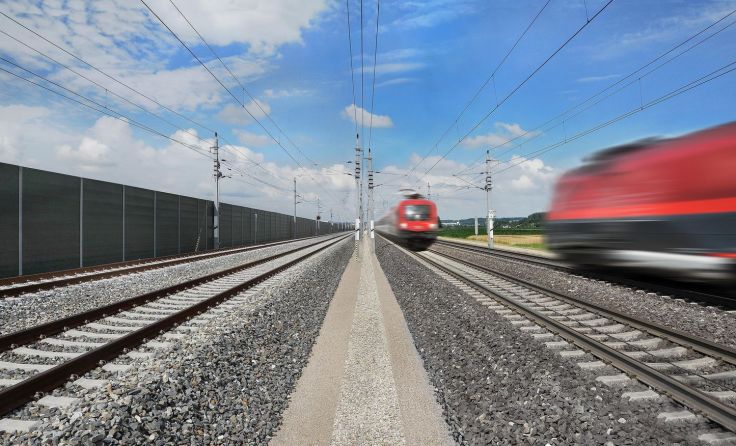 Vier Gleise bedeuten mehr Fahrkomfort und kürzere Fahrzeiten. Foto: ÖBB/Deoptio