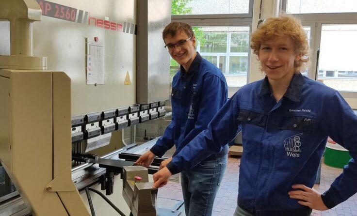 Mitterhauser und Gmeiner haben einen CAD-Wettbewerb gewonnen. (Foto: HTL Wels)