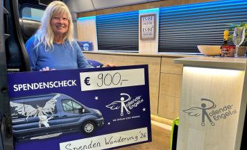 Welserin sammelt mit Wanderung 900 Euro für Rollende Engel
