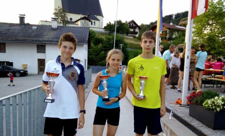Das erfolgreiche Goiserer Trio (v. li.): Leon Kienesberger, Sarah Irmler und Michael Irmler
