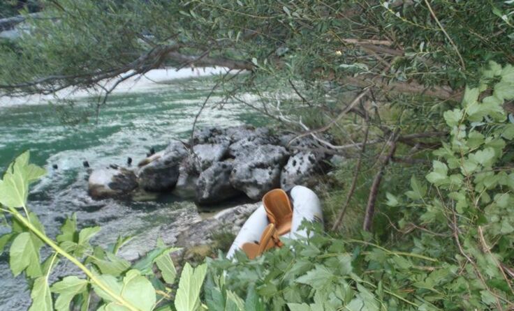 Das verunfallte Kajakboot Foto: FF Bad ischl