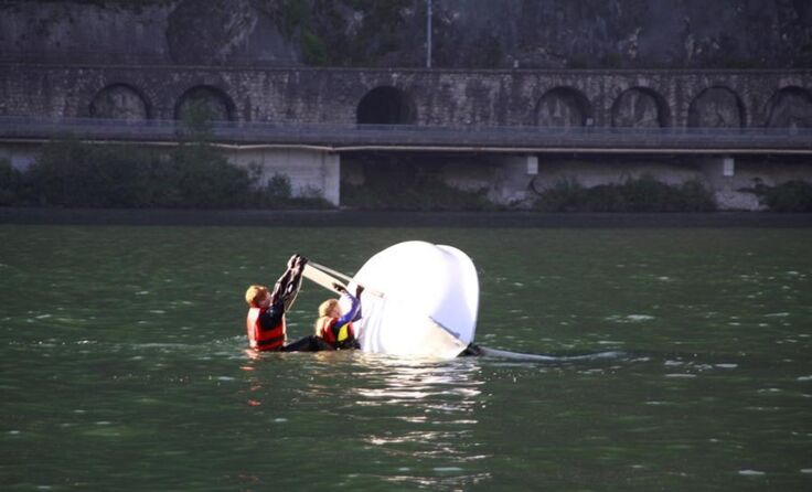 Die Ebenseer Wasserretter bei einer Nautikübung Foto: ÖWR Ebensee