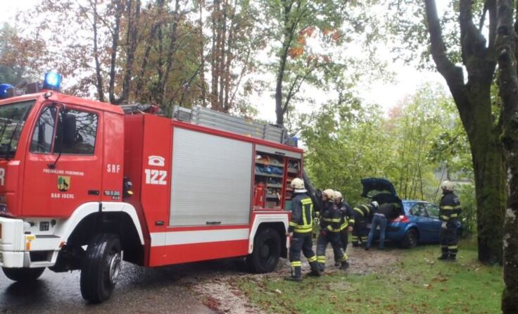 Die Ischler FF musste beim Ausparken helfen. Foto: FF Bad Ischl