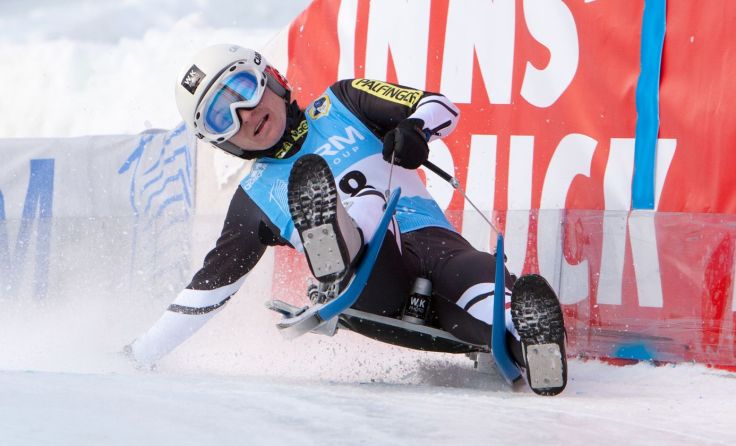 Tina Unterberger am Weg zu ihrem zweiten Weltcup-Sieg. Foto: Chris Walch