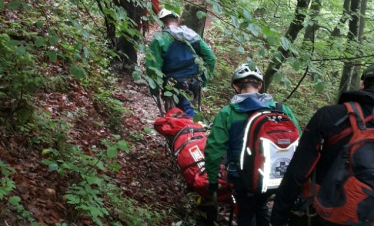 Abtransport der tödlich verunglückten Grundlseerin Foto: BRD Hallstatt