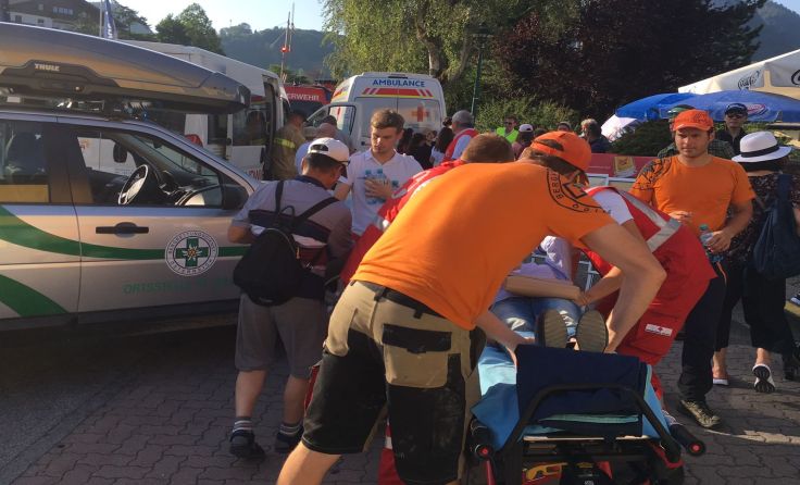 Die Hitze machte den Gondel-Passagieren zusätzlich zu schaffen. Foto: Bergrettung Salzburg 