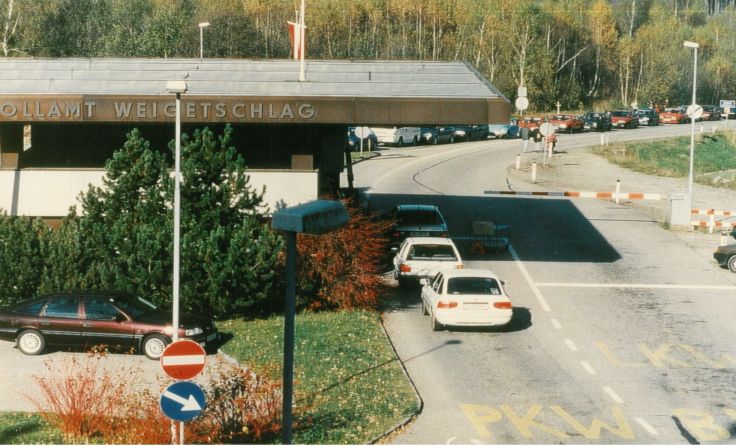 Grenzübergang Wullowitz 1990Foto: Mühlviertler Schlossmuseum Freistadt 