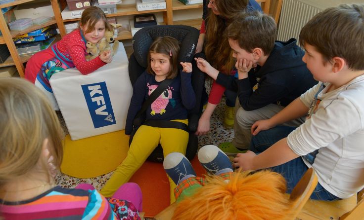 Wie sitzt man im Kindersitz richtig?Foto: KFV