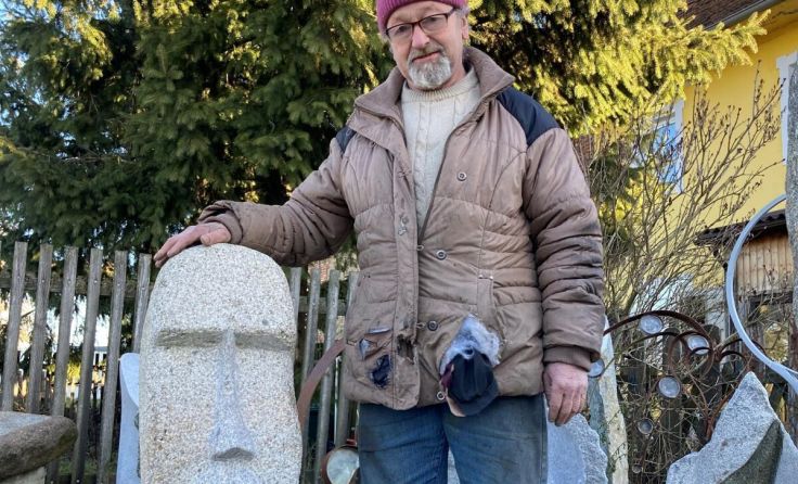 Willibald Gusenbauer stellt in Raad seine Kunstwerke auch zur Schau. (Foto: Primeßnig)