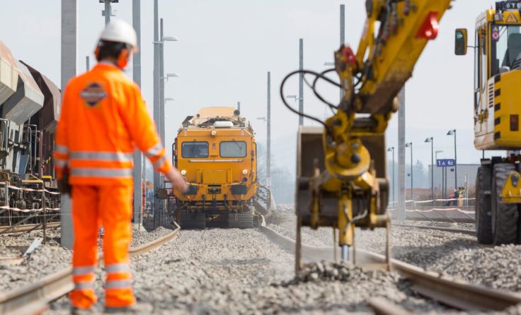 Zwischen Saxen und Grein wird ein Gleisabschnitt saniert. (Foto: ÖBB/Zenz)