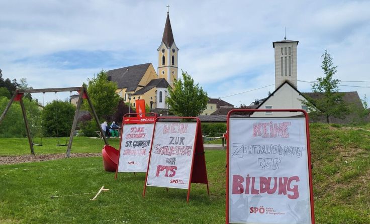 SPÖ macht gegen Schließung des olys mobil. (Foto: SPÖ)