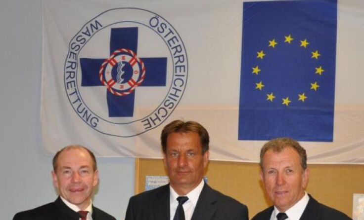 V.l.: Landesrat Max Hiegelsberger, Landesleiter Dr. Gerald Berger, Präsident Josef Leichtfried
