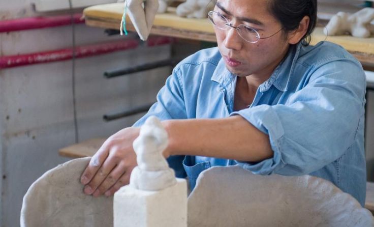 Kim Sangwoo bei der Arbeit Foto: Karl-Heinz Kochem