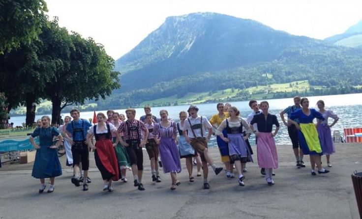 Die deutschen Schüler gaben am Wolfgangsee eine Probe ihres Könnens.