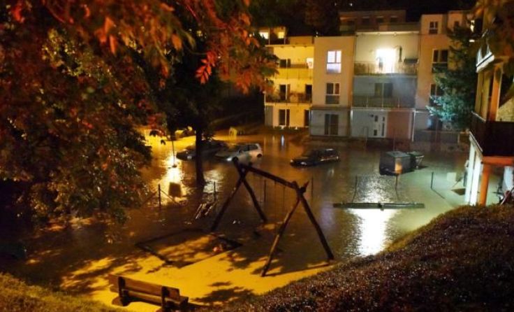 Wieder Überflutungen in der Gmöser Straße. Foto: Spitzbart