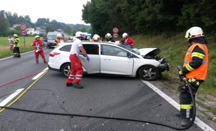Schwerer Unfall in Wiesen Foto: FF Wiesen