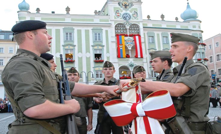 Bundesheer-Angelobung in Gmunden Foto: Simader