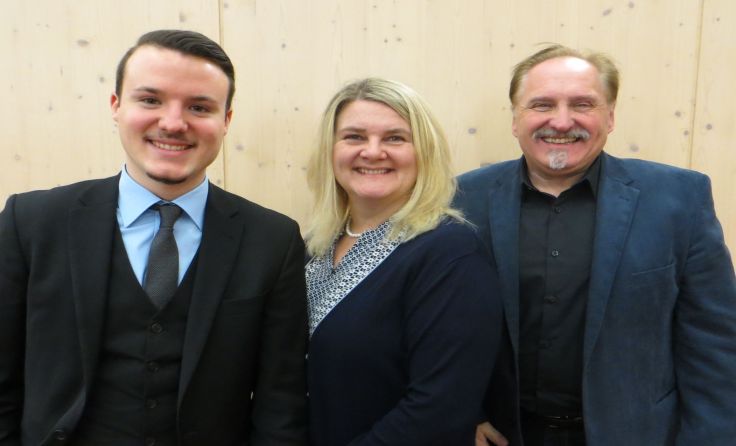 David Lugmayr, Parteivorsitzende Ines Mirlacher und Johann Halbmaier Foto: SPÖ