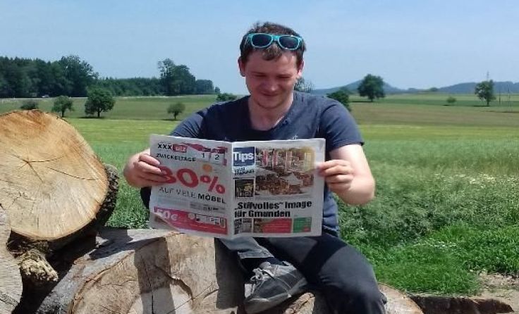 Ein gemütliches Plätzchen zum Tips-Lesen hat auch Martin Reiter gefunden. Foto: Martin Reiter