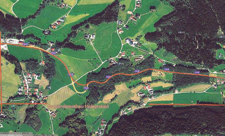 Der lang geplante Ausbau der B120 im Bereich Halsgraben hat begonnen. Grafik: Land OÖ