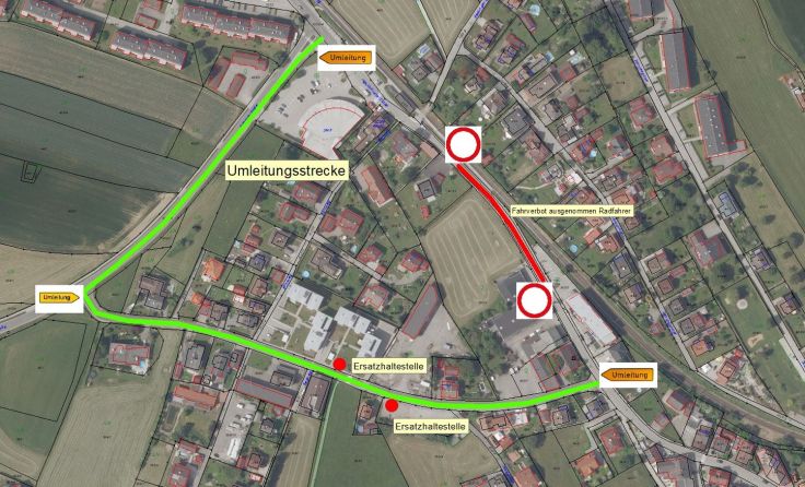 Umleitung Foto: Gemeinde Pinsdorf