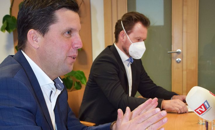Bgm. Stefan Krapf, Vizebgm. Wolfgang Schlair Foto: Stadtgemeinde Gmunden