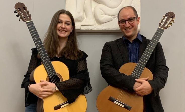 Eva Maria Ahammer mit Lehrer Manos Anastasakis (Foto: © Lukas Schmied)