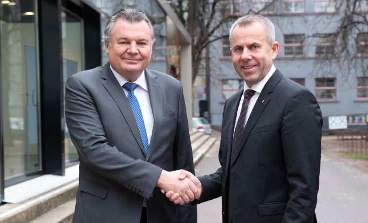 LR Günther Steinkellner und Bgm. Rudolf Raffelsberger (Foto: Land OÖ/Kauder)