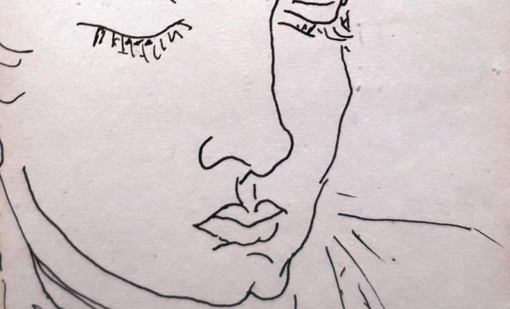 Henry Matisse „Tète de femme, les yeux baissés, fedeer, 1934“ (Foto: Galerie Tanglberg)