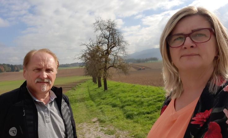 Straßenausschussobmann Johamm Halbmaier und Bgm. Inés Mirlacher (Foto: SPÖ Ohlsdorf)