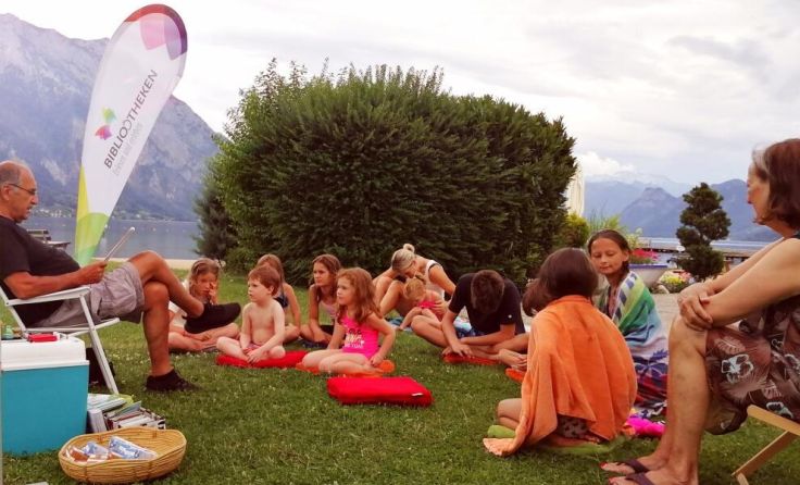 Vorlesestunde mit Wolfgang Schiller (Foto: Stadtbücherei Gmunden)