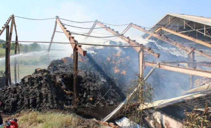 Mehr als zwei Millionen Liter Löschwasser wurden benötigt. Foto: FF Hürm