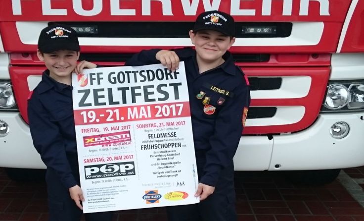 Die Kameraden der freiwilligen Feuerwehr laden zum traditionellen Zeltfest nach Gottsdorf. 