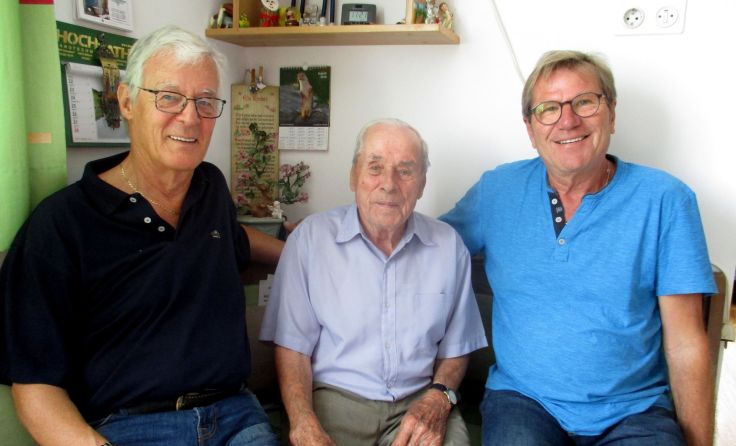 Johann Aichmayr mit Heinz Leitl und Karl Pihringer (Foto Helmut Bauer)