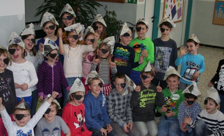 Die jungen Seeräuber waren mit Begeisterung bei der Sache. *Foto: VS