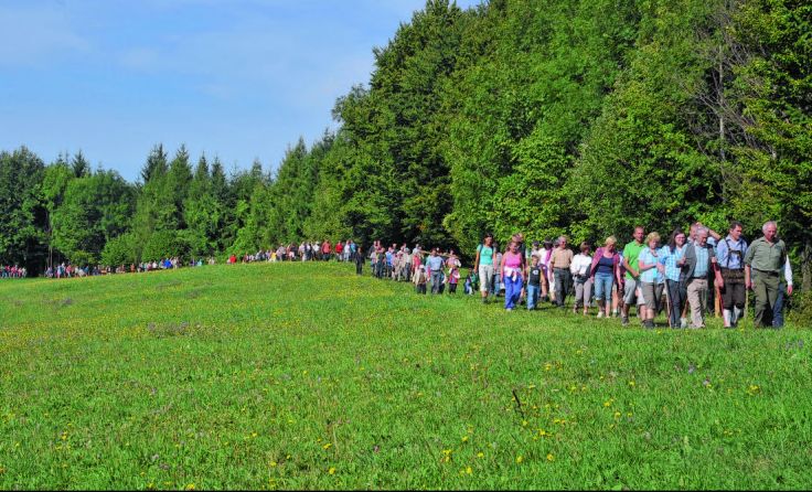 Wanderung nach dem Gottesdienst zur Josef-Franz-Hütte Foto: Bernhard Karner
