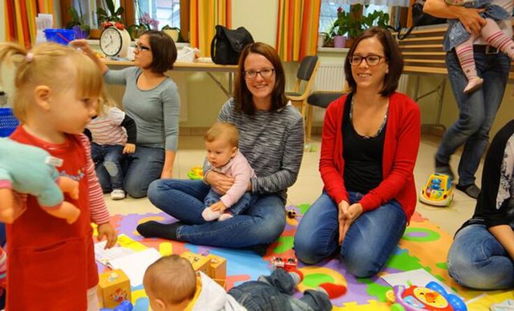 Mütter und Kinder waren mit Begeisterung bei der Sache. Foto: zVg