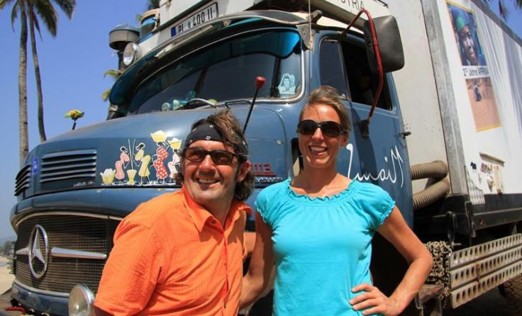 Peter Unfried und Sabine Buchta mit ihrem August on Tour