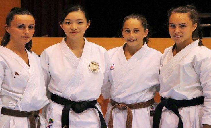 (v.l.) Filis Celo, Weltmeisterin Rika Usami, Isra und Funda Celo Foto: Kellner