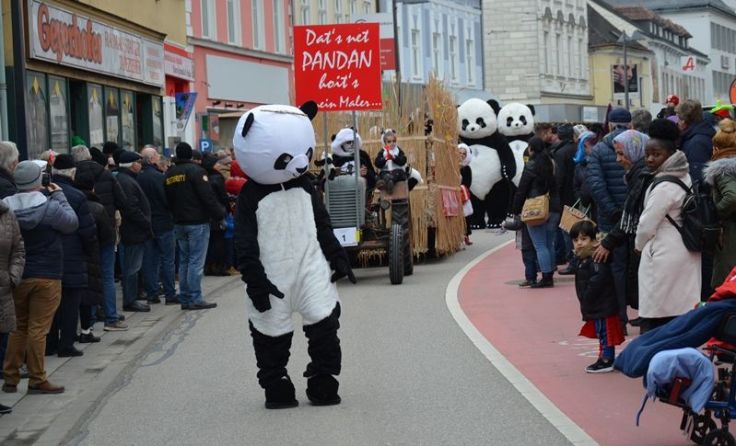 Buntes Narrentreiben am Faschingsdienstag in Amstetten Foto: Norbert Mottas