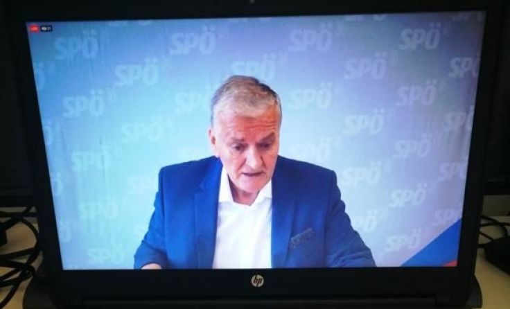 Online-Pressekonferenz mit SPÖ-Landesparteivorsitzendem Franz Schnabl Foto: mai