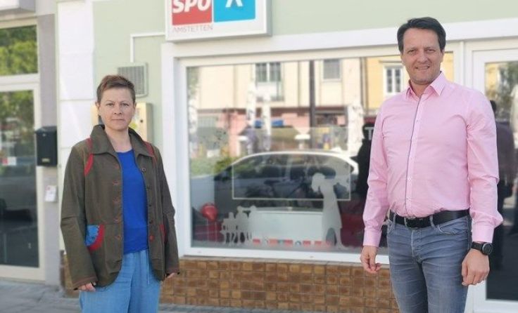 Gemeinderätin Birgit Kern und Vizebgm. Stadtparteivorsitzender Gerhard Riegler Foto: SPÖ
