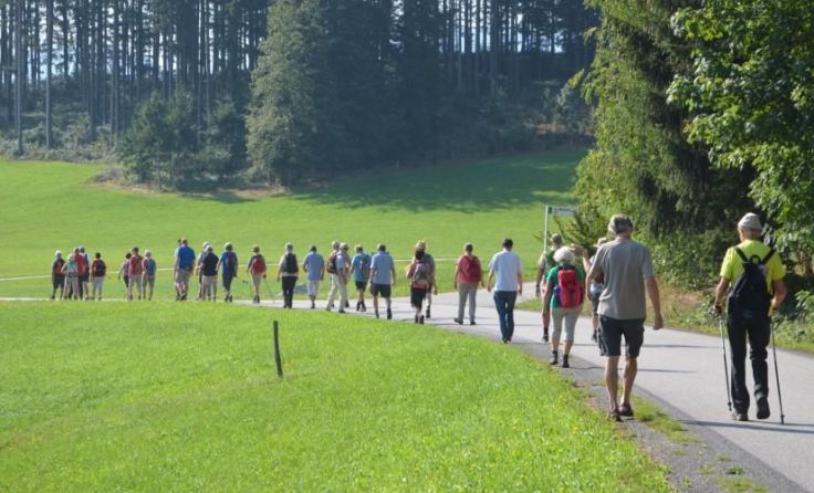 Die Pilgergruppe auf einem der bisherigen Friedensmärsche Foto: Bildungszentrum