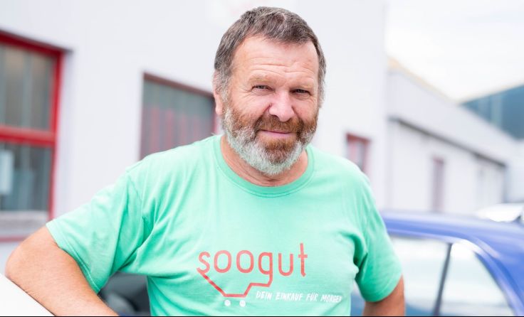 Anton K. ist freiwilliger Warenabholer in St. Pölten Foto: soogut-Sozialmärkte/Oswald